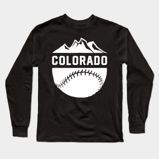 Denver Colorado Wilderness Skyline Baseball Long Sleeve T-Shirt